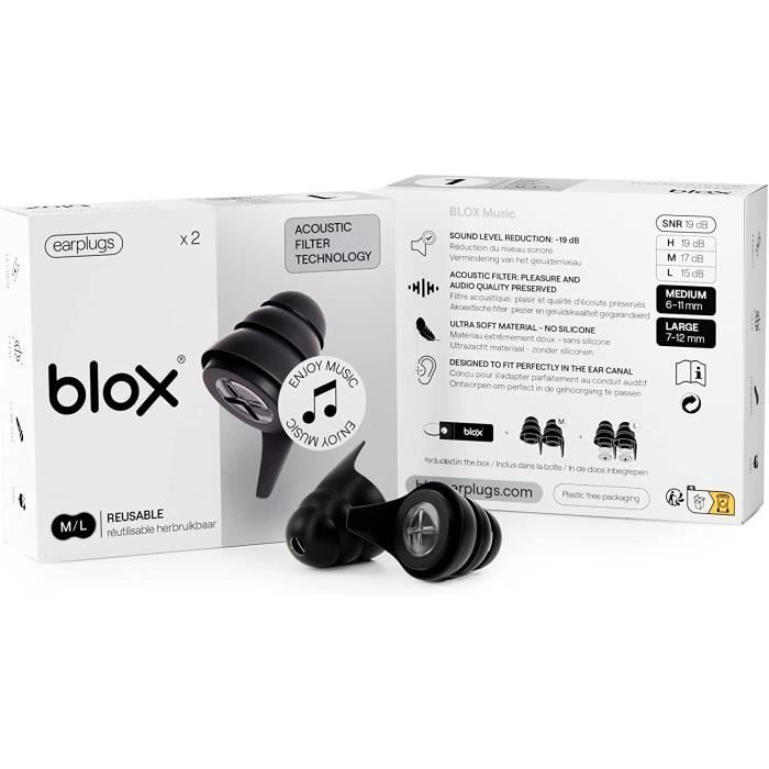 Earplugs Music Bouchons d'oreilles avec filtre acoustique Son clair et authentique 2 tailles[75 Earplugs Music Bouchons d'oreilles avec filtre acoustique Son clair et authentique 2 tailles[75