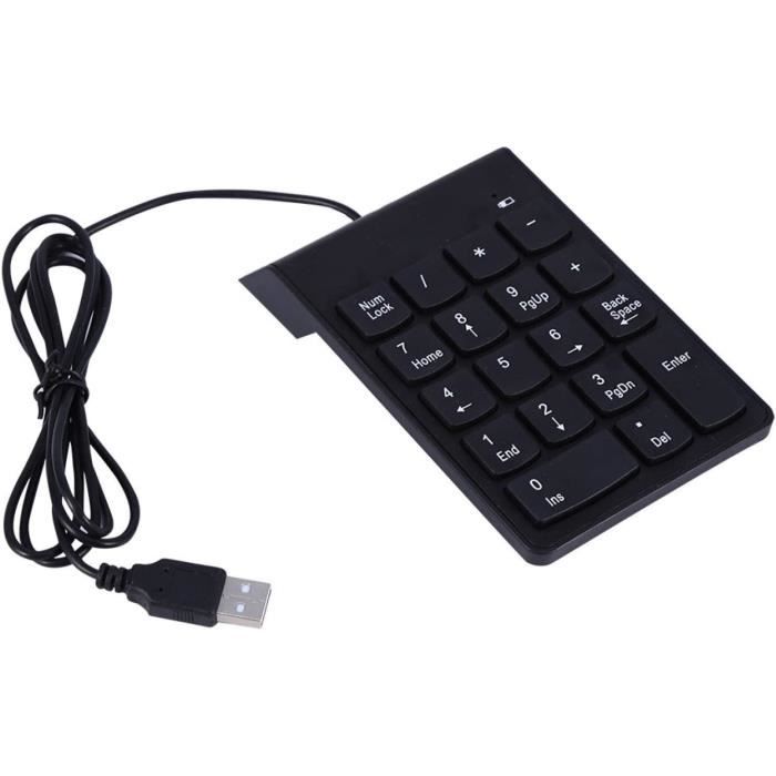 Pavé Numérique Portable 18 Touches Avec Ports USB – Compatible PC, Ordinateurs Portables Et Hubs Intégrés