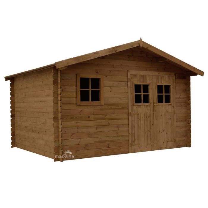 Abri Jardin En Bois Traite Aloha 11 32 M 2 45 X 3 80 X 3 00 M 28 Mm Achat Vente Abri Jardin Chalet Abri Jardin En Bois Traite Cdiscount