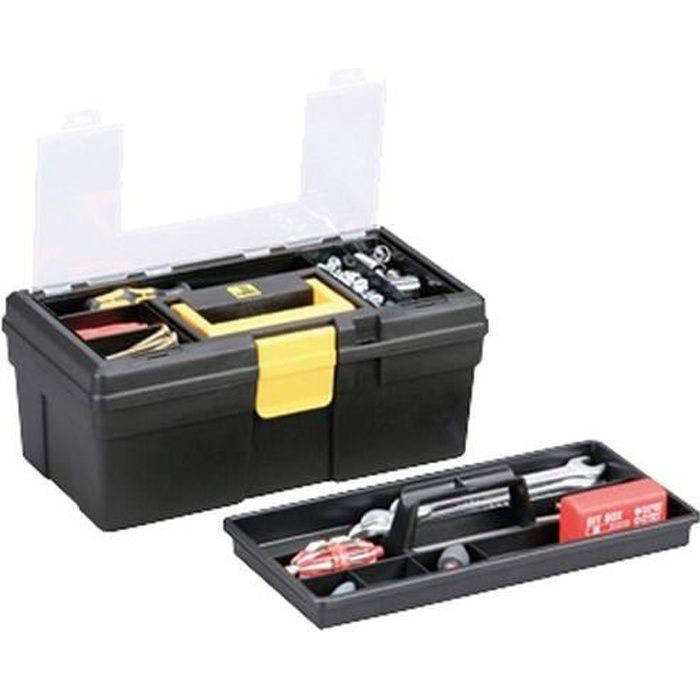 Valise à outils MCPLUS - MAKUBA - Noir - Plastique - Avec boîte de rangement intégrée