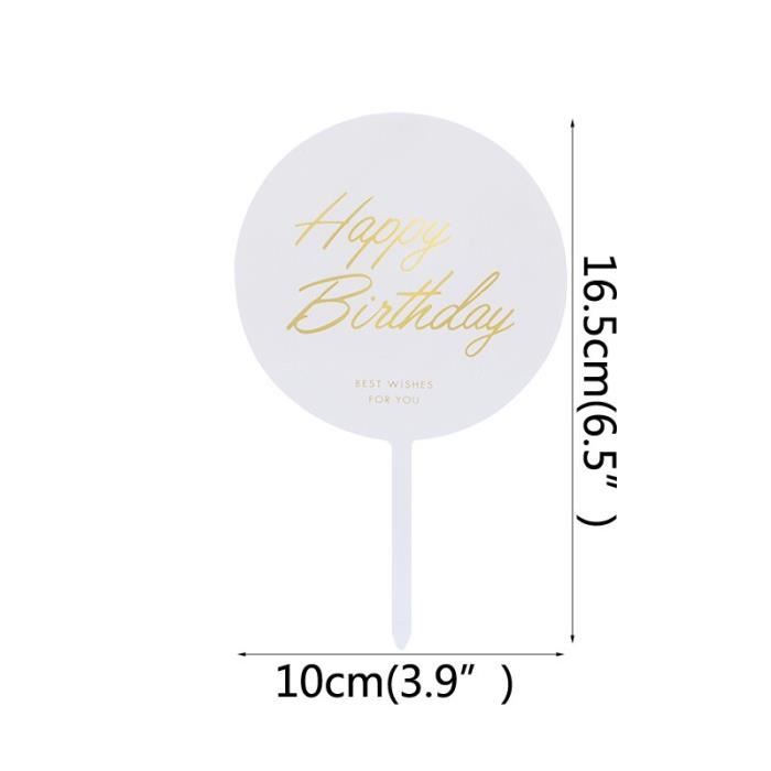 Décoration De Gâteau Joyeux Anniversaire | Décoration De Gâteaux Or Noir , Fête Du Premier