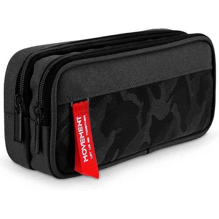 Gimboo Trousse D'écolier Avec Accessoires/Trousse De Grande Capacité/avec 3 Compartiments/Trousse à Crayons/Motif Voiture De Course/pour Enfants Garçons Et Filles, Multicolore, Unisexe