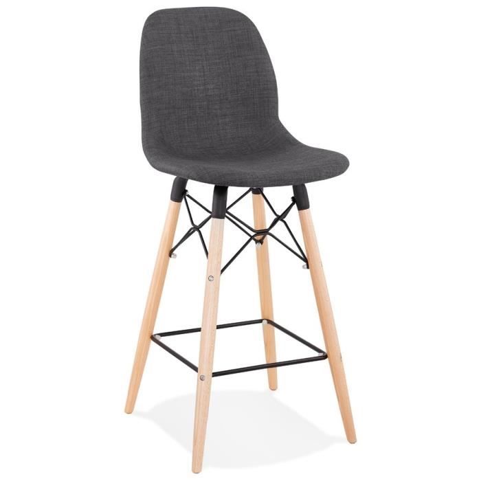 Tabouret Snack Mi Hauteur Galactik Mini En Tissu Gris Style Scandinave Achat Vente Tabouret De Bar Cdiscount