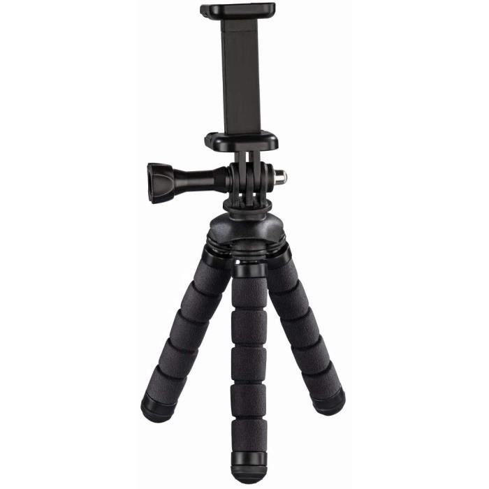 Trépied flexible pour smartphone et GoPro - Hama - Mini Flex - Noir