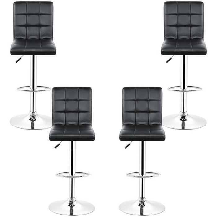 30 x 30 x 76 cm JEOBEST Lot de 4 Tabouret de Bar Design Industriel Jardin Int/érieur et Ext/érieur Tabourets en M/étal Empilables pour Bars Noir Cuisine Bistro Tabouret Industriel Haut
