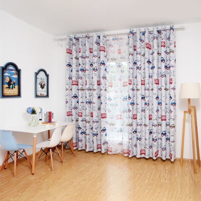 Rideau En Fenetre Imprimant Des Voitures De Dessin Anime Pour La Chambre De Bebe De Chambre D Enfant De Fenetre De Baie D Enfants Achat Vente Store De Fenetre
