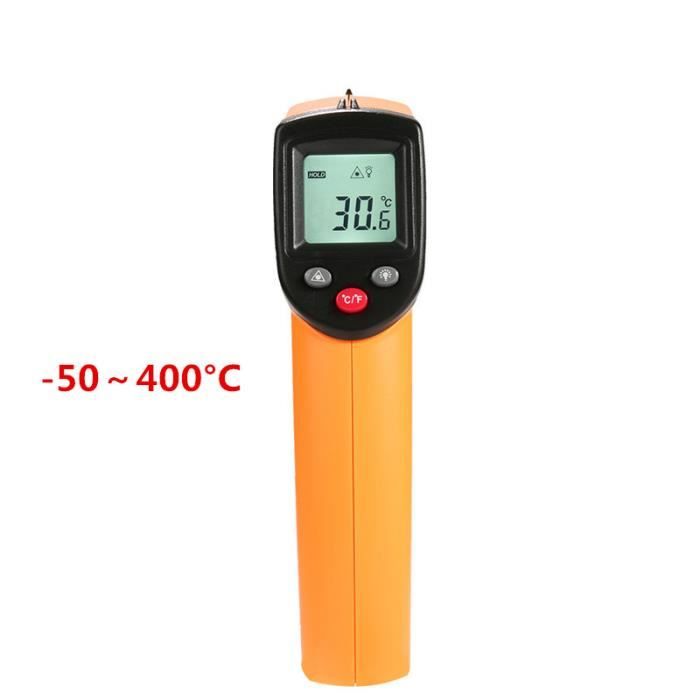 Laser Thermomètre Infrarouge Température Laser sans Contact -50~400°C Pour  cuisine, industrie, barbecue, four à pizza - Cdiscount Maison