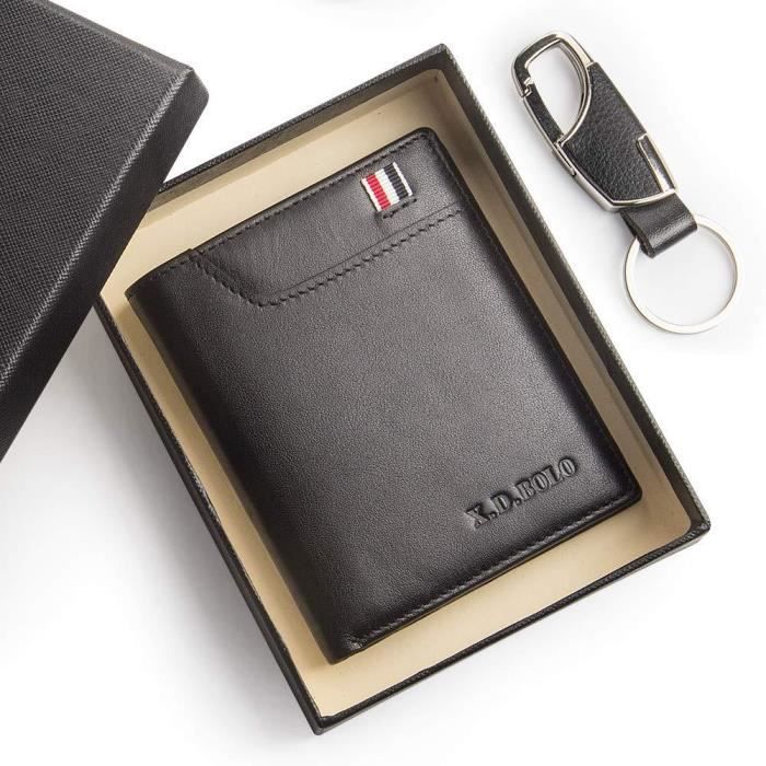 Portefeuille Homme VISCONTI Cuir - Porte Cartes RFID - 6 Emplacements - Boîte Cadeau
