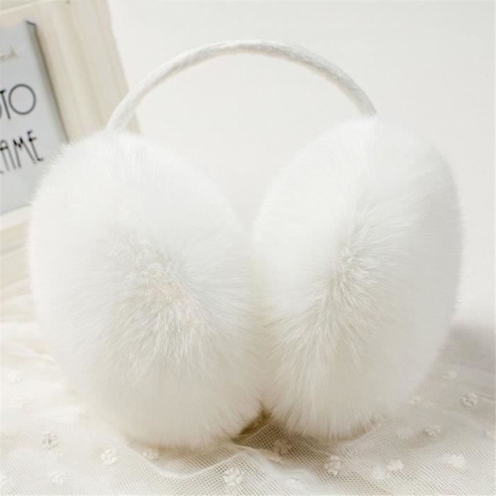 Cache-oreilles En Peluche Pliable - Protection Anti-froid Pour Femme, Tour De Tête 54-58 Cm, Couleur Camel/crème - 3