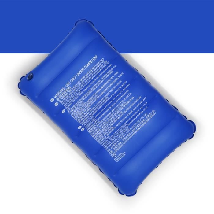 couleur Bleu taille 65x45cm Coussin de dossier gonflable en PVC souple,  coussin de voyage à air, outil de rel