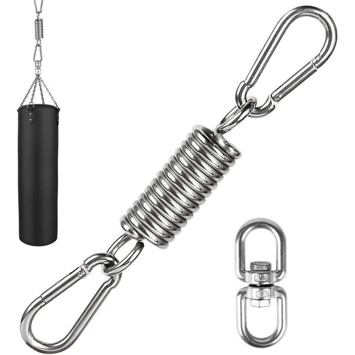 AMANKA Lot De 2 Chaînes Suspension 230kg Avec 4 Mousquetons - 100cm Pour Chaise Hamac Et Sac De Frappe
