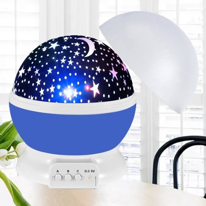 Star Master Projecteur LED avec ciel étoilé et lune, lampe rotative,  ambiance romantique, idéal pour la chambre d'un enfant ou comme cadeau à  prix pas cher
