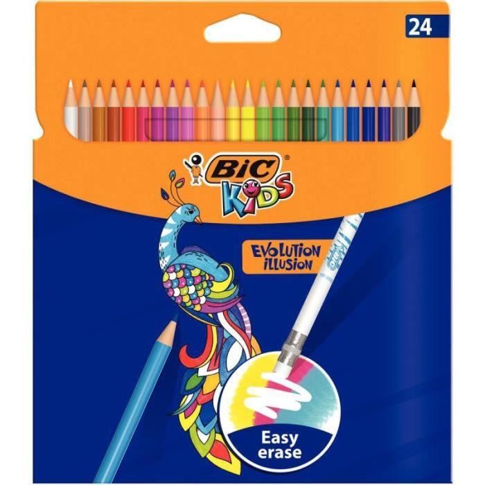 Crayons de couleur BIC Kids Evolution Triangle étui 12 pièces sur