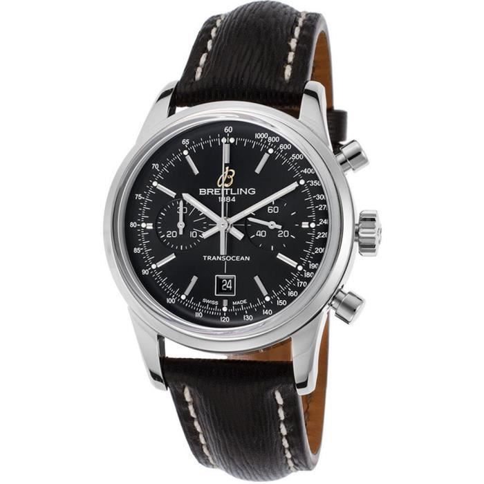Montre Breitling Navitimer 1 Chronograph lunette or rouge bracelet cuir  brun 41 mm