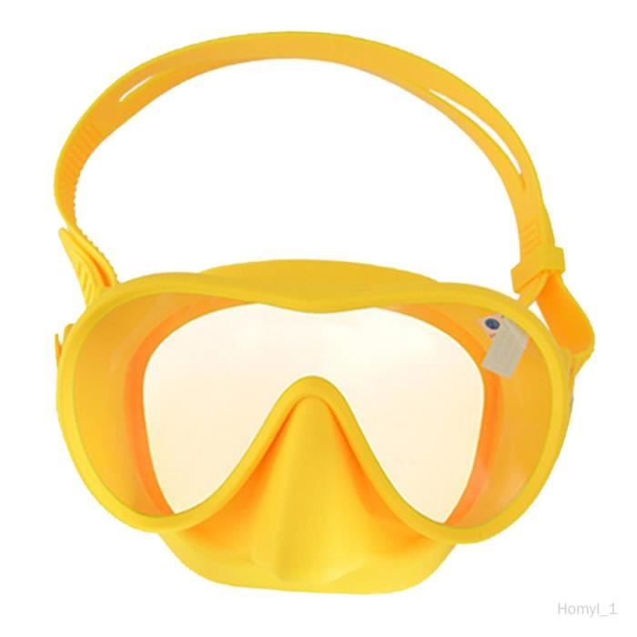 Lunettes de plongée en silicone anti-buée réglables avec masque de plongée  pour adultes hommes piscine Jaune - Cdiscount Sport