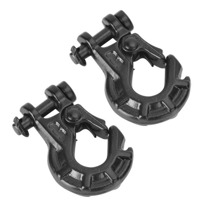 Pour SCX10 Pour TRX4 D90 TF2 CC01 Pour Tamiya 1/10 Crochet De Treuil En Métal Simulé Corde De Remorquage Pour Voiture Télécommandée Pour LCG Accessoires De Châssis RC voiture accessoires(Gray Set