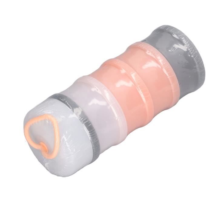 4 Distributeurs De Lait En Poudre Empilables - Portable, Compartiments étanches - Pour Bébé, Snacks, Voyage - 5