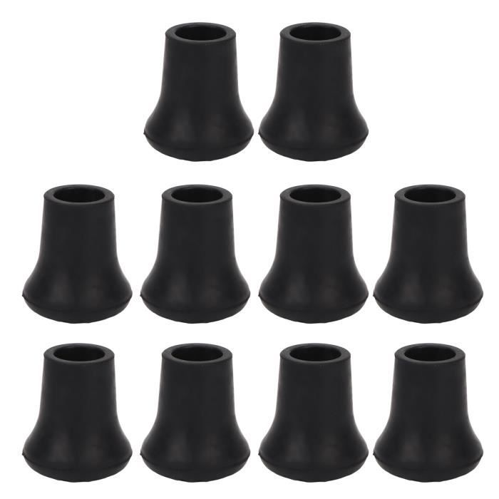Lot De 10 Embouts En Caoutchouc Pour Bâtons De Marche Nordique – Antidérapants, Universels, Compatibles Diamètre 11 Mm – Rando Et Trekking