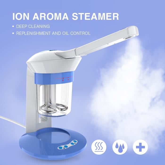 Facial Steamer Portable Ion Vapor Ozone Steamer Soins Du Visage Usage Domestique Aromathérapie Humidificateur UK-ALI