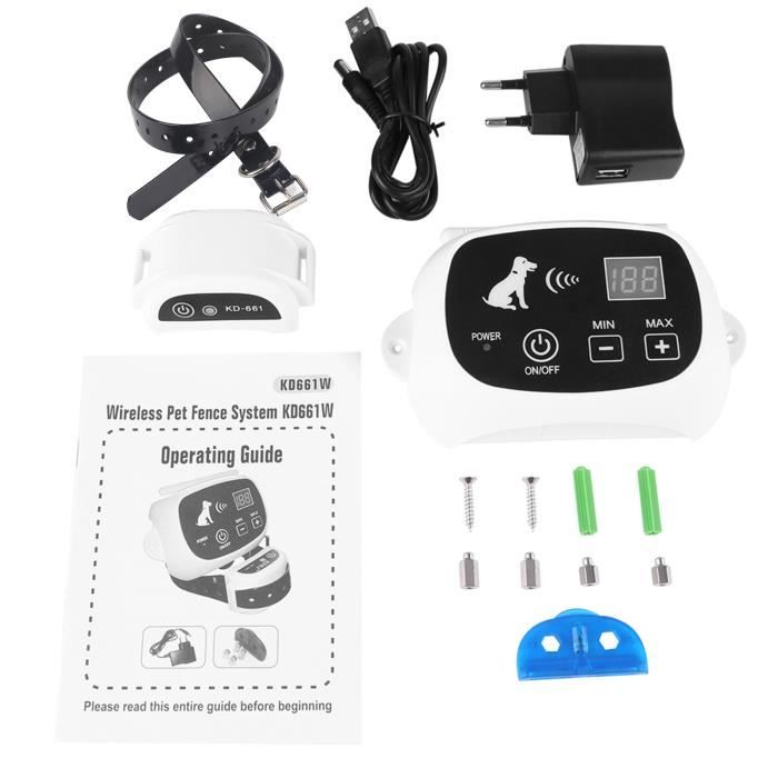 Comparer les prix de ESTINK Électrique Clôture Anti-fugue sans Fil Système Émetteur Collier Etanche Pour Chien M0B776 130081