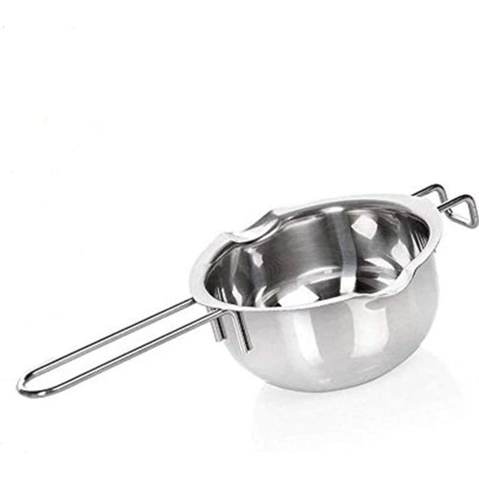Casserole de bain-marie universelle en inox, pour faire fondre du beurre, du chocolat, du sucre ou du fromage (acier 18/8) - 480 ml