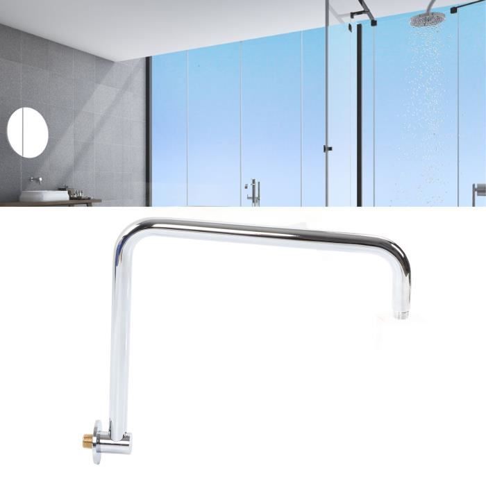 Misounda Tringle de Douche en Forme de L&U 75x(150-190)x75cm, Tringle à
