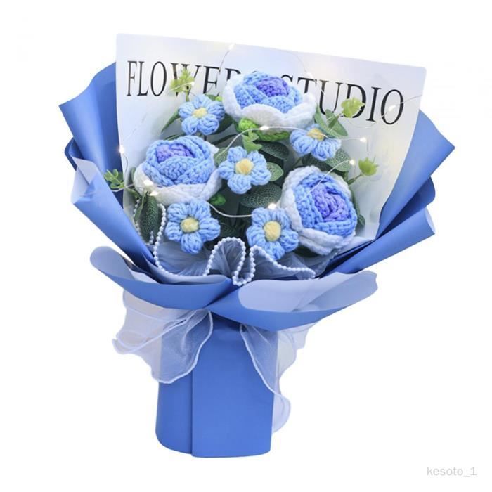 Kit Bouquet De Fleurs Au Crochet Pour Débutants - Marguerites, Tutoriel Vidéo, Laine Et Outils Inclus
