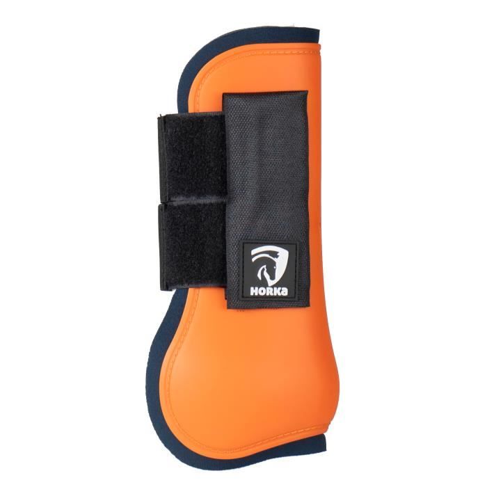 Meilleurs prix pour Guêtres ouvertes pour cheval neoprene doublé dime Horka - orange - S