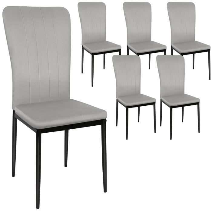 ML-Design Lot de 6 Chaises Salle à Manger Anthracite