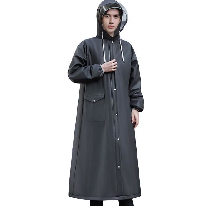 Poncho de Pluie Imperméable avec Capuche pour Randonnée Ville Camping Voyage Cyclisme Jaune - Tenues de pluie Chasse (11201093
