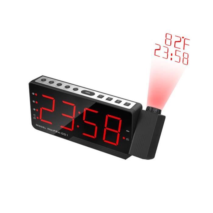 7.1inch Radio Réveil Projection Plafond Alarme FM Rotation 120° 4 7.1inch Radio Réveil Projection Plafond Alarme FM Rotation 120° 4