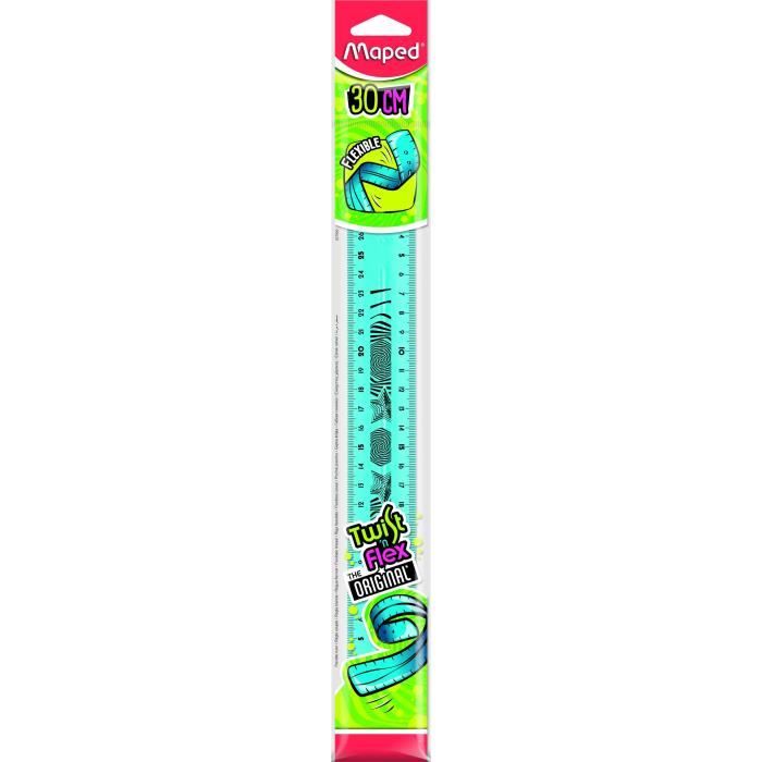Règle plate Twistn Flex 30cm - MAPED - souple et incassable