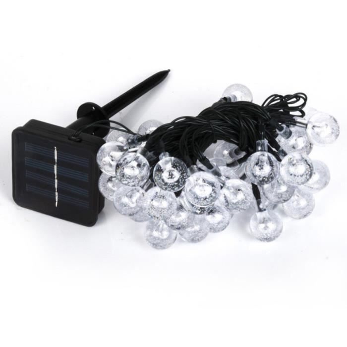 Guirlande Lumineuse Solaire 30 Led Boules De Cristal Eclairage Solaire Exterieur Pour Exterieure Jardin Maison Terrasse Achat Vente Guirlande Lumineuse Solaire Cdiscount