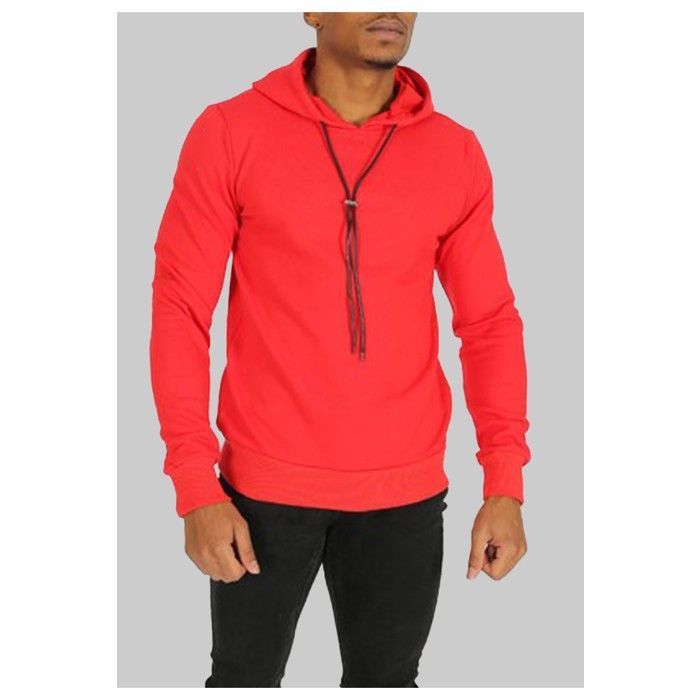Sweat a best sale capuche rouge homme