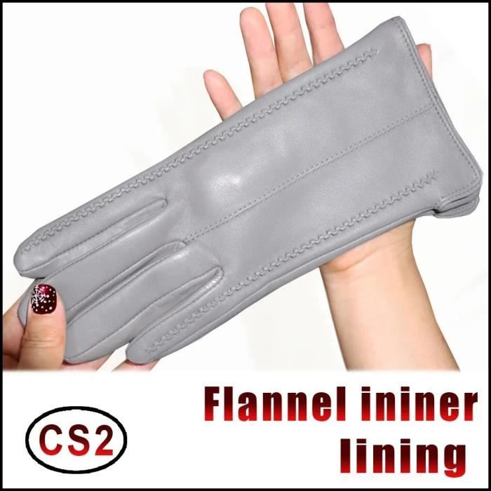 GSG Gants Sans Doigts En Cuir Véritable Peau De Mouton Pour Femme – Souples, Respirants Et Élégants