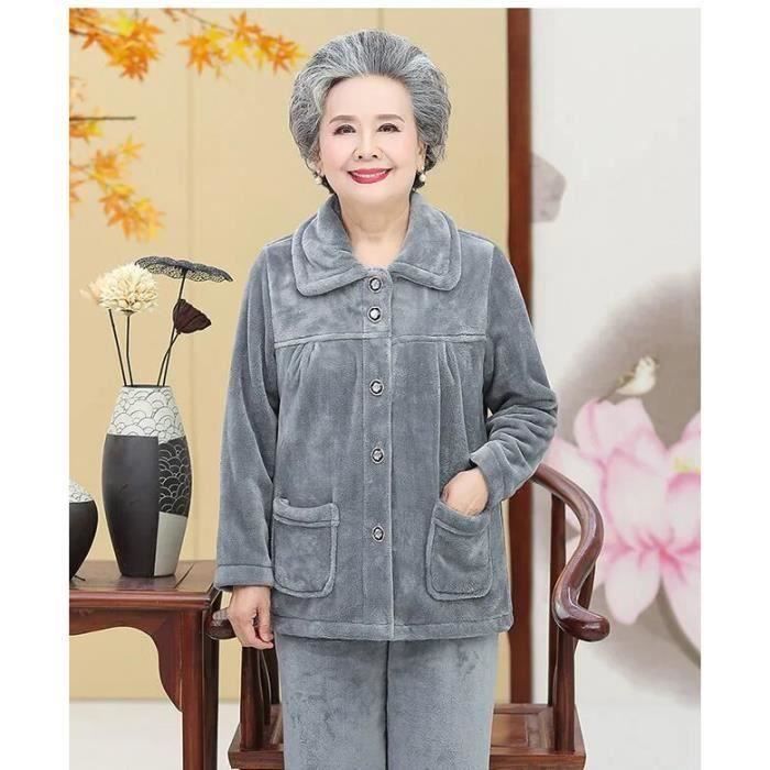 Pyjama Femme 2 Pièces Flanelle Polaire Noël - Pull Et Pantalon Chauds, Vêtement De Nuit Douillet Hiver