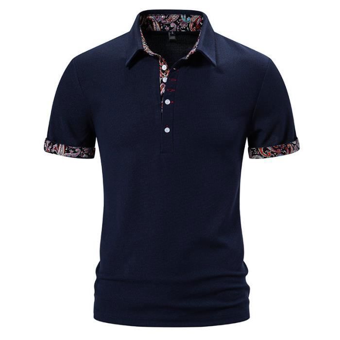 Polo bicolore homme sale