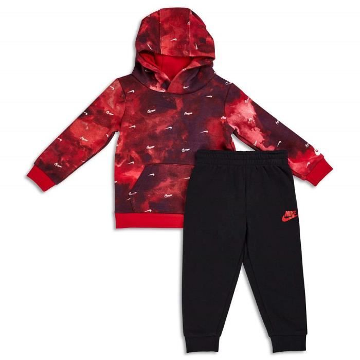 Survetement nike top camouflage rouge