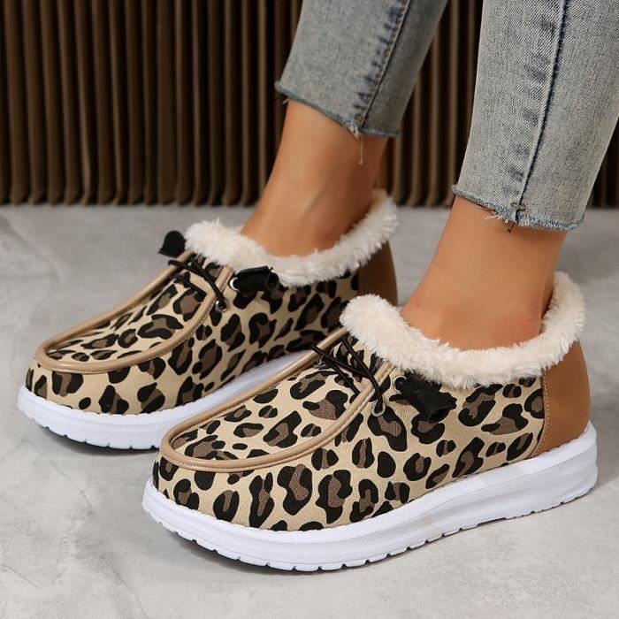 Chaussures plates leopard femme cheap