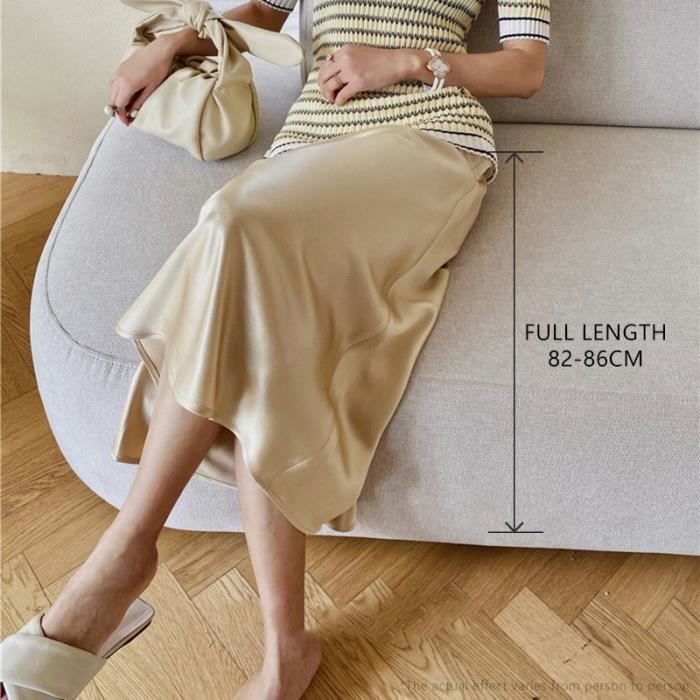 Jupe Femme BENTIN En Lin Et Soie Beige – Taille 38 Avec Perles Et Doublure