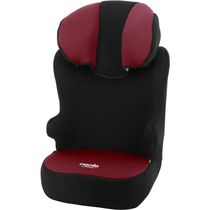 Rehausseur ceinturé NANIA START I 106-140 cm R129 –de 5 à 10 ans – Têtière réglable – Base inclinable – Rouge -Fabrication