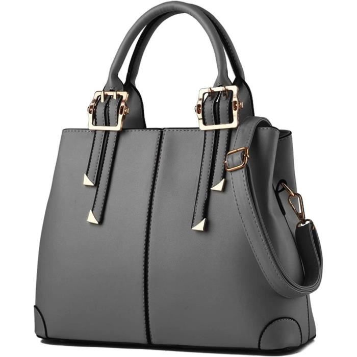 Petit Sac à Main Femme NICOLE & DORIS - Bandoulière Réglable, Cuir PU, Avec Breloque Nuage, Noir, Dimensions 21x15x9 Cm - 8