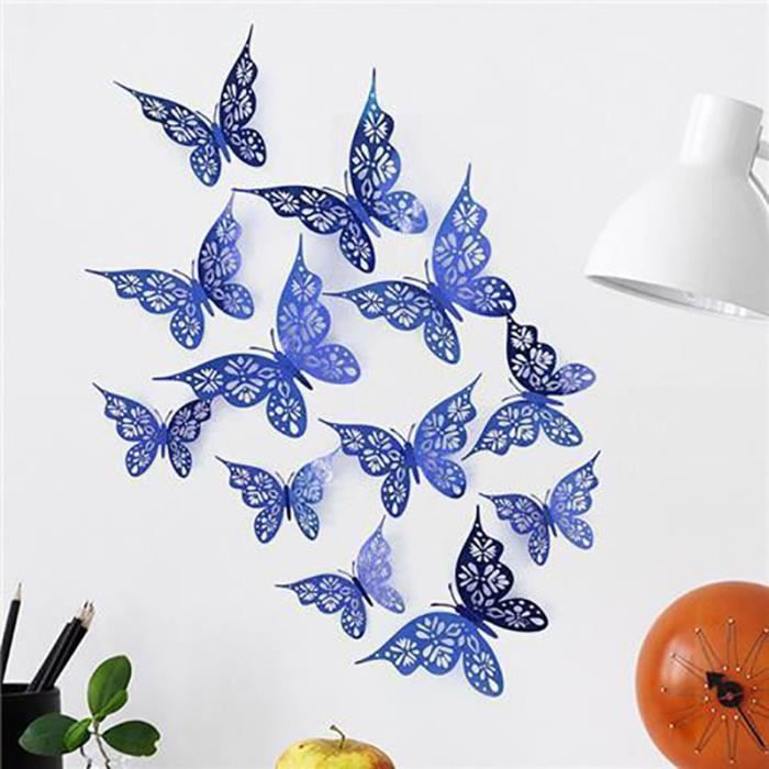 3D Papillon Stickers Muraux Mur Papillons Filles Accessoires de Chambre