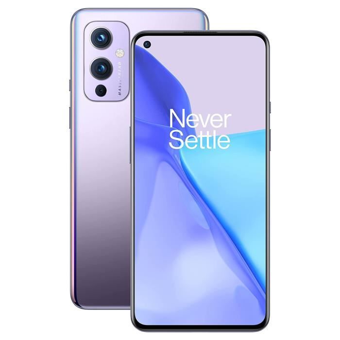 OnePlus 9 5G Téléphone 12Go 256Go Violet Snapdragon 888 6.55 pouces AMOLED 120Hz 50MP Triple caméra Charge Warp Charge 65T 4500mAh