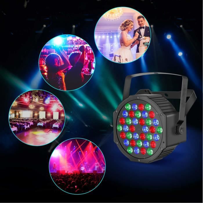 Lampe de scène disco éclairage de discothèque fête éclairage 7 couleurs  effet LED lumière disco ball DJ anniversaire - Cdiscount TV Son Photo