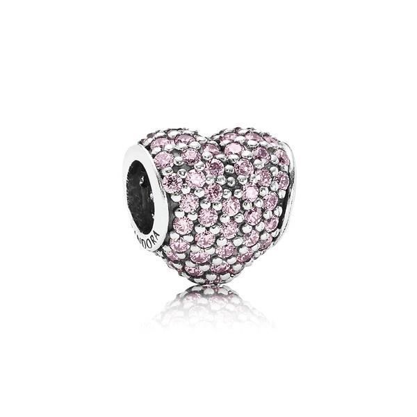 Charms pandora coeur rose - Cdiscount