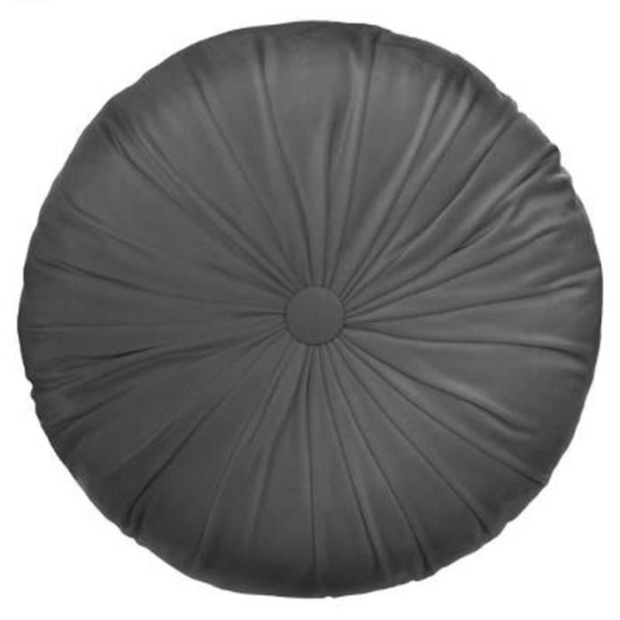 66fit Coussin rond gonflable Velours Gris 46 cm 
