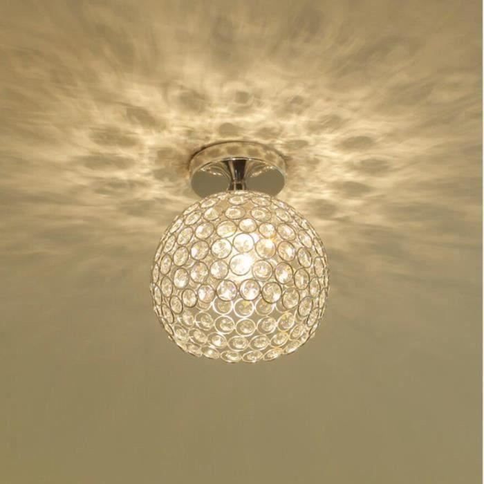 blanc plafonnier en cristal suspension e27 lustre en fer forge pendentif eclairage plafonnier lustre pour salon 18cm cdiscount maison