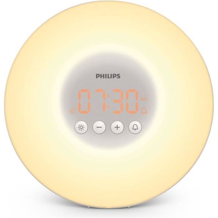 Philips Éveil Lumière HF3500-01, Lumière de réveil, 200 lux, LED, 7,5 W, Jaune, 30 min