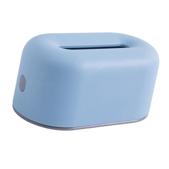 Couvercle De Boîte à Mouchoirs Avec Support Auto-adhésif - Design Moderne - Pour Salle De Bain, Cuisine, Bureau - Bleu